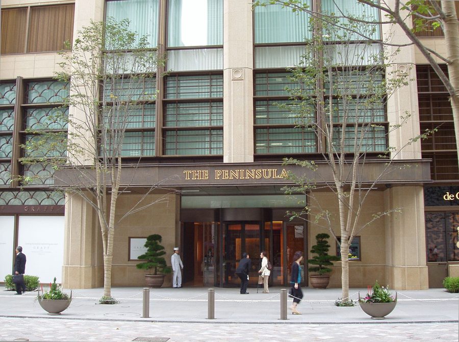 Main entrance of The Peninsula Tokyo